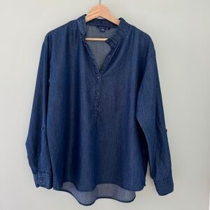 Bandolino Blue Denim Blouse